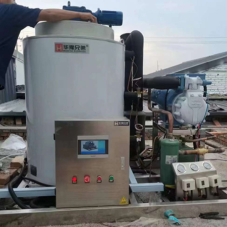 6噸片冰機交付河北滄州某水產養殖